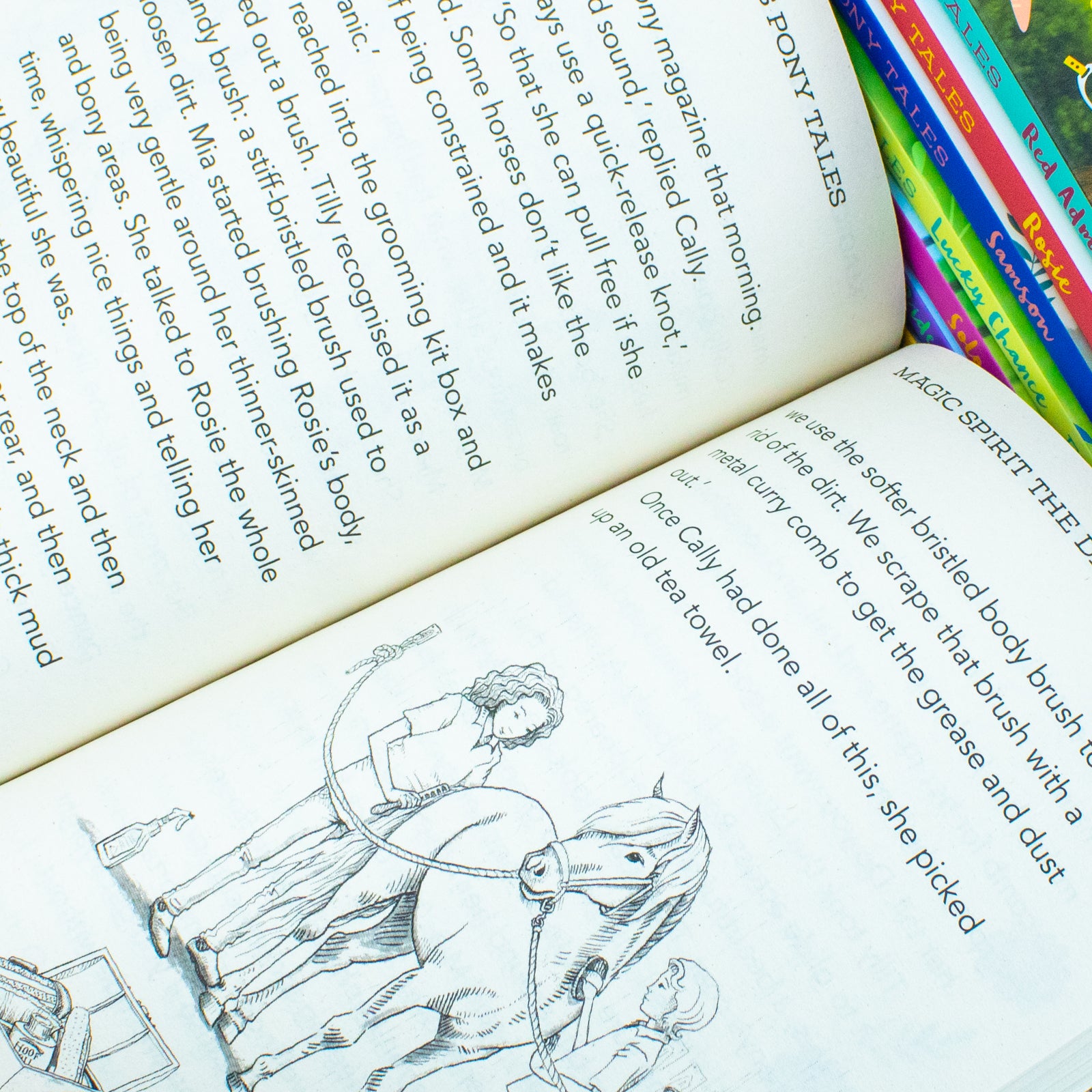 Tilly's Pony Tales 8 Books Collection Set by Pippa Funnell - sample inside pages, paperback ages 7-9