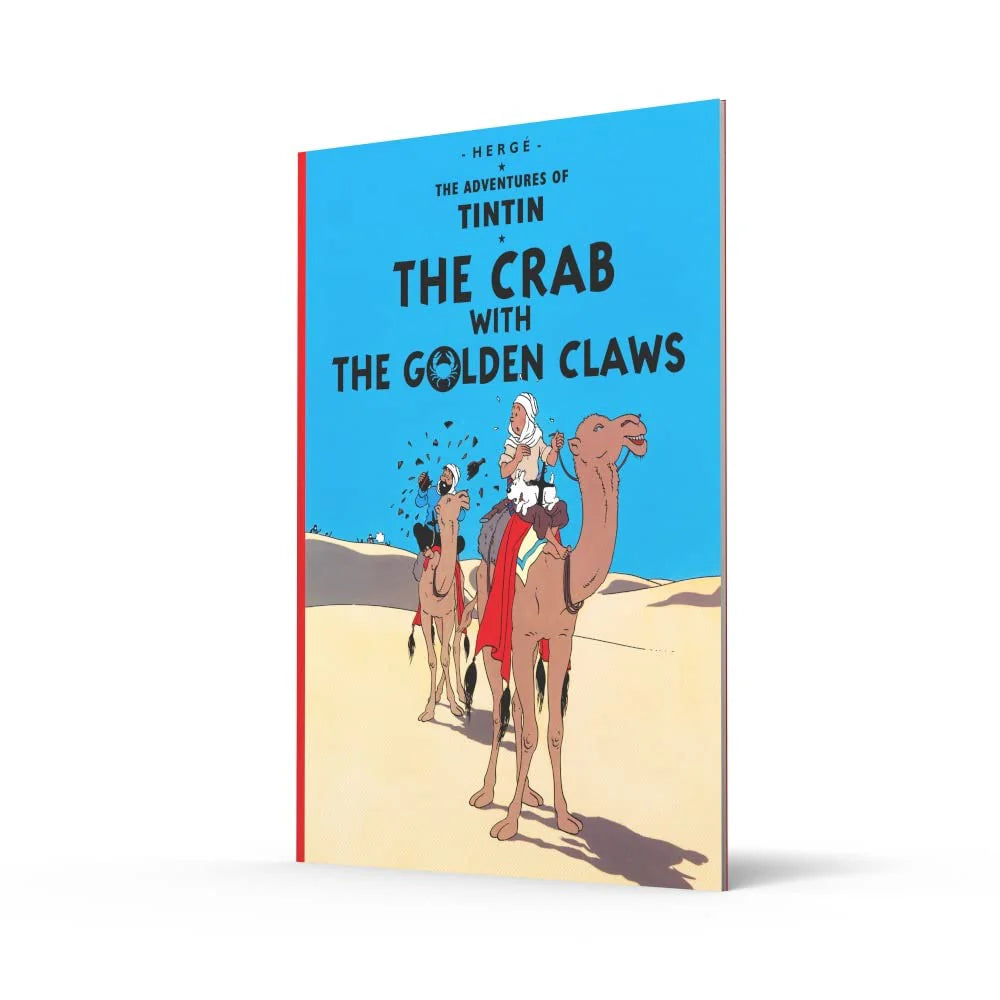 The Crab with the Golden Claws - The Adventures of Tintin by Hergé - Paperback book spine and side view