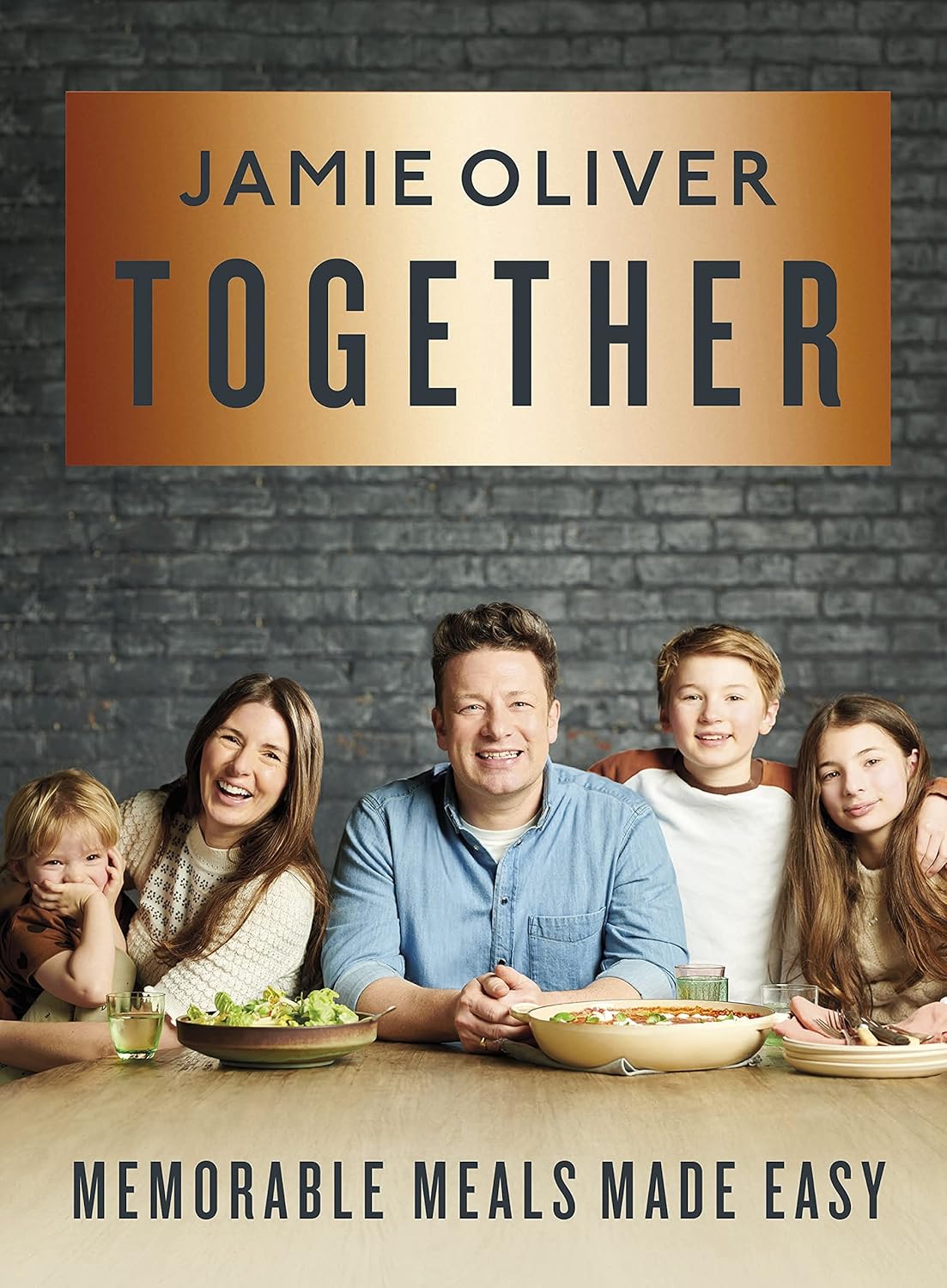 Together: Memorable Meals Made Easy by Jamie Oliver - hardback cookbook inside pages with recipes