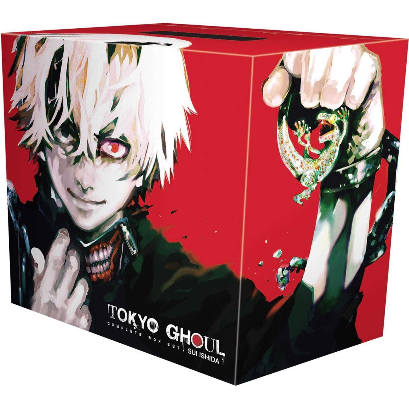 Tokyo Ghoul Complete Box Set by Sui Ishida - Volumes 1-14 Paperback Manga with Premium Poster