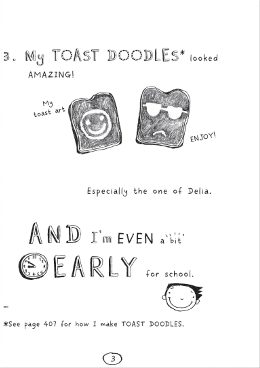 Doodle-style artwork sample from Tom Gates: Everything's Amazing (sort of) by Liz Pichon