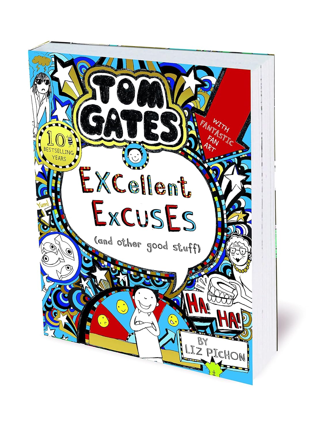 Illustrated inside pages of Tom Gates Excellent Excuses And Other Good Stuff by Liz Pichon