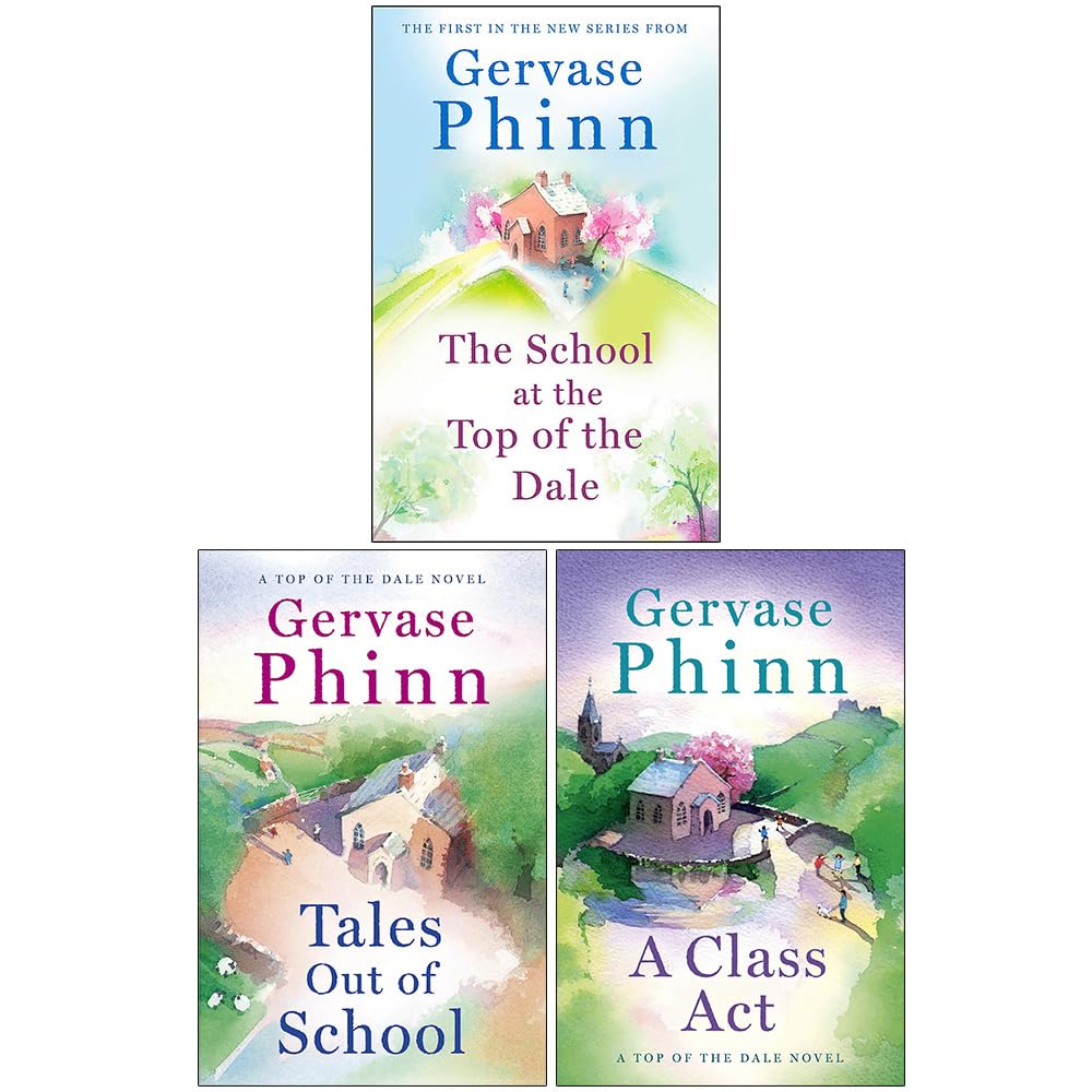 Tales Out of School and A Class Act by Gervase Phinn paperback covers, books two and three in the Top of the Dale Series