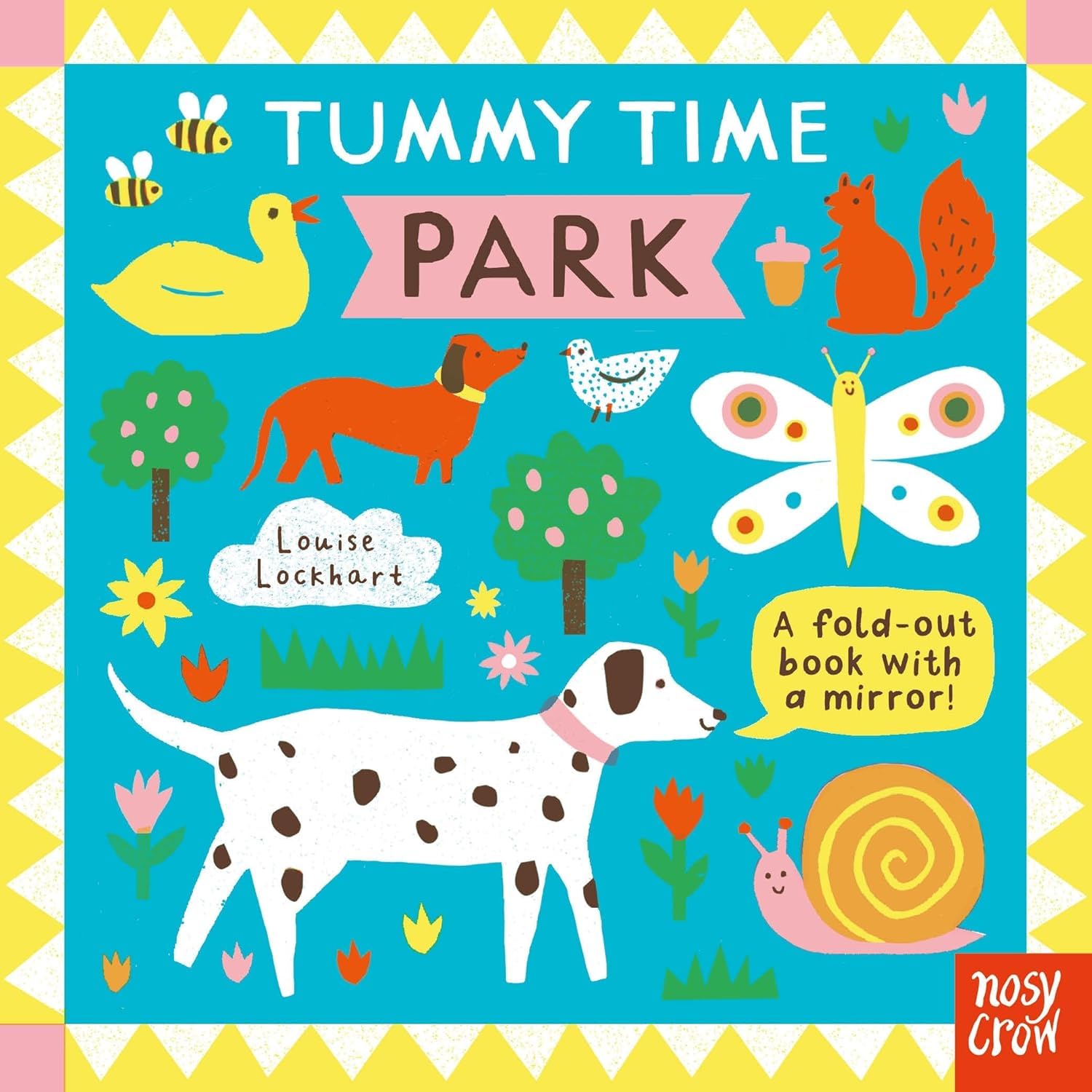 Tummy Time: Park fold-out board book by Louise Lockhart with mirror, ages 0-3
