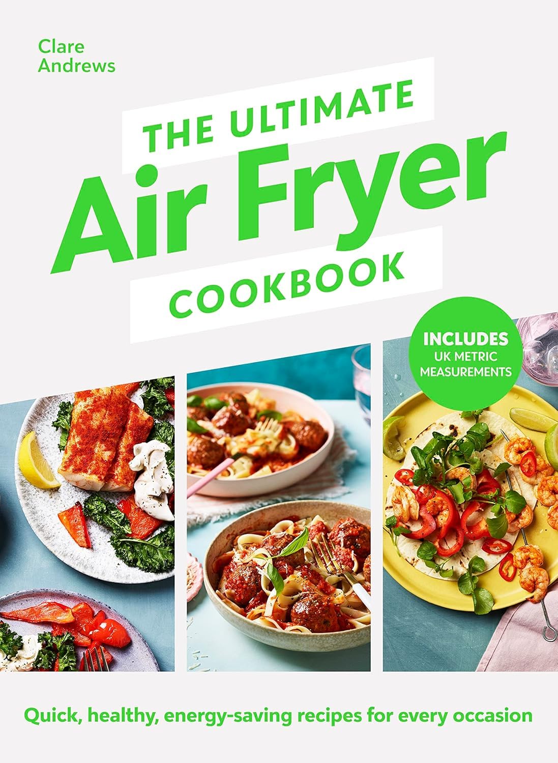 The Ultimate Air Fryer Cookbook hardback alongside Slim 800 paperback air fryer recipe books in this 4 book set