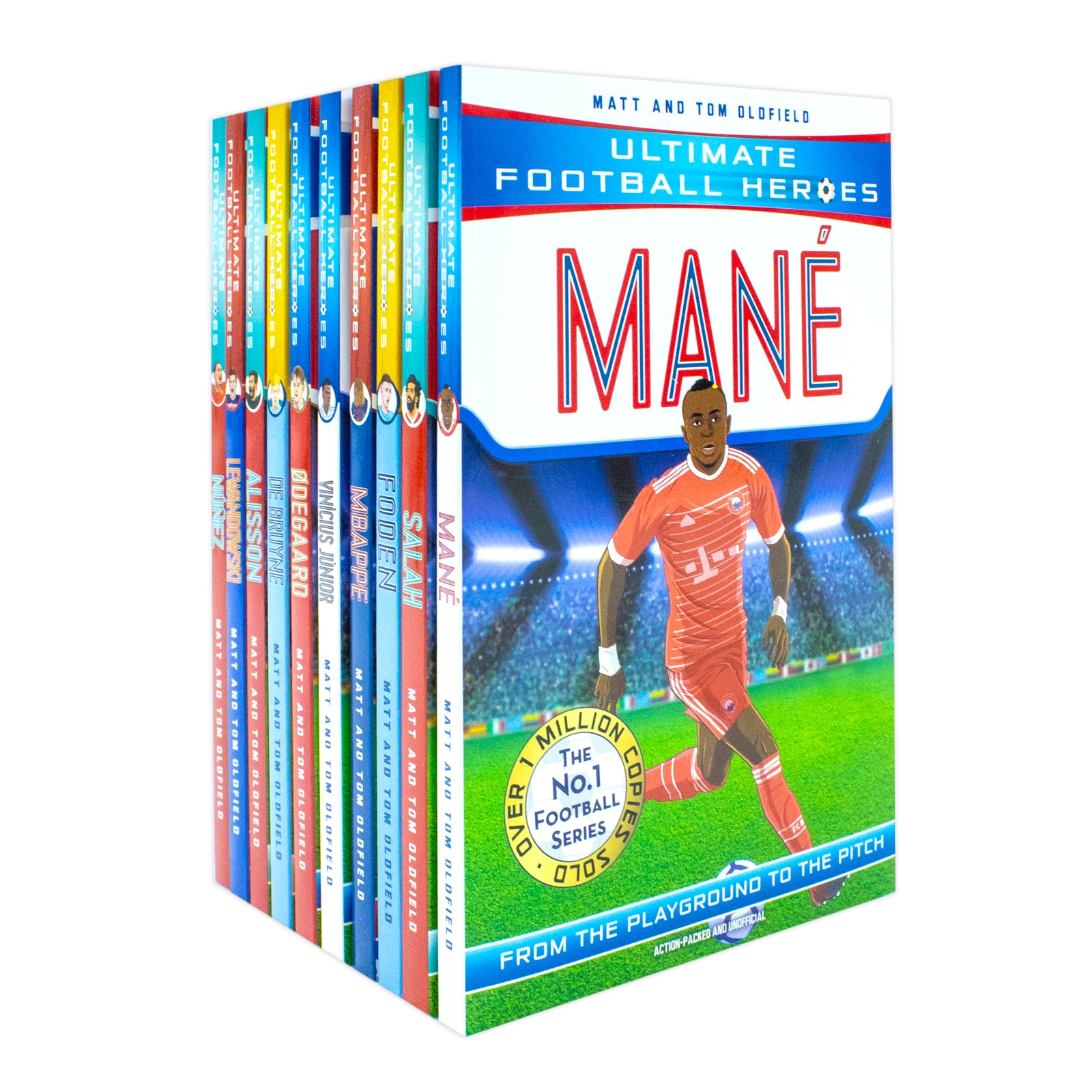 Ultimate Football Heroes Series 10 Books Collection Set by Matt & Tom Oldfield - Paperback - Ages 7-12 - Mane, Salah, Foden, Mbappe