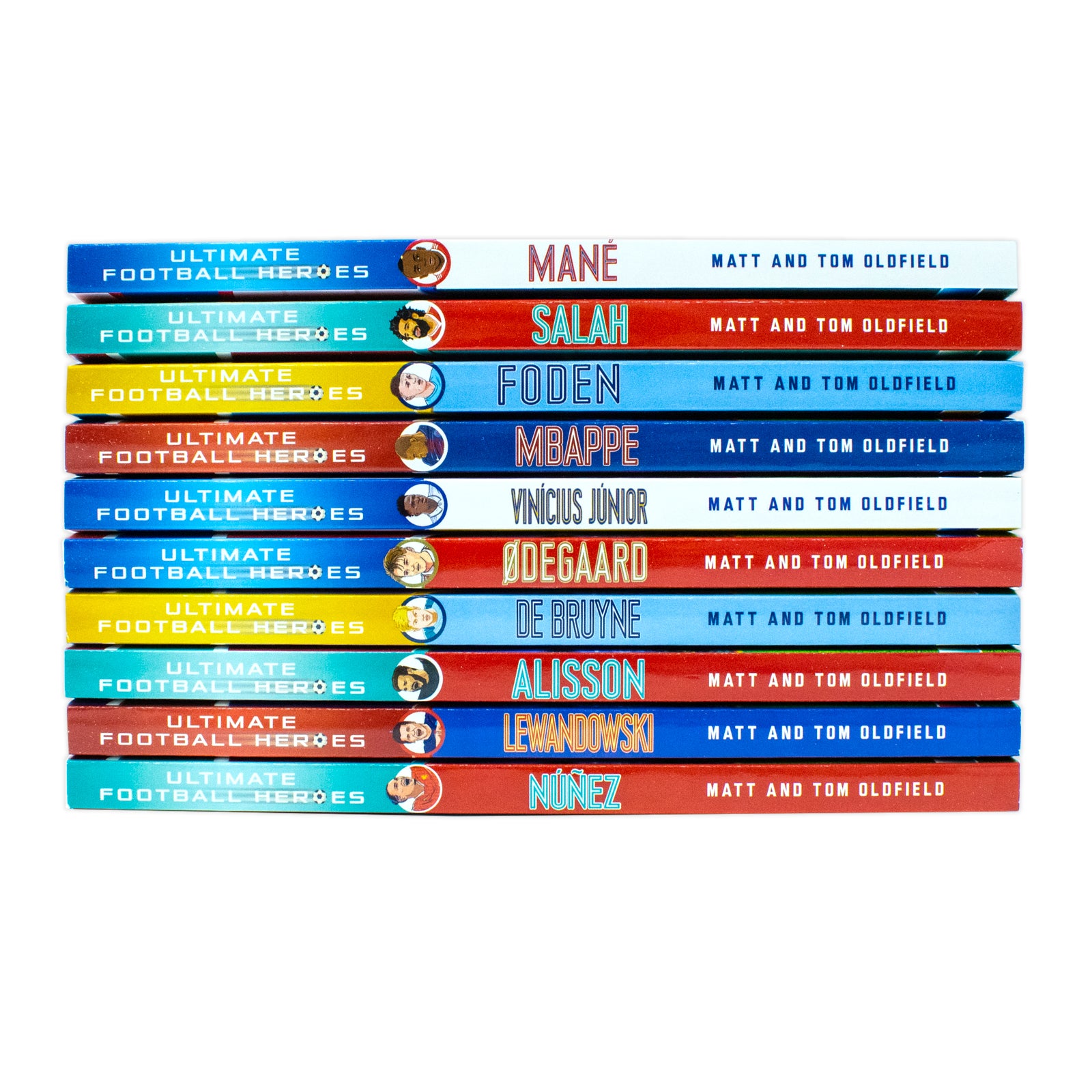 Ultimate Football Heroes Series 10 Books Collection Set by Matt & Tom Oldfield - Paperback - Lewandowski and Núñez football biographies