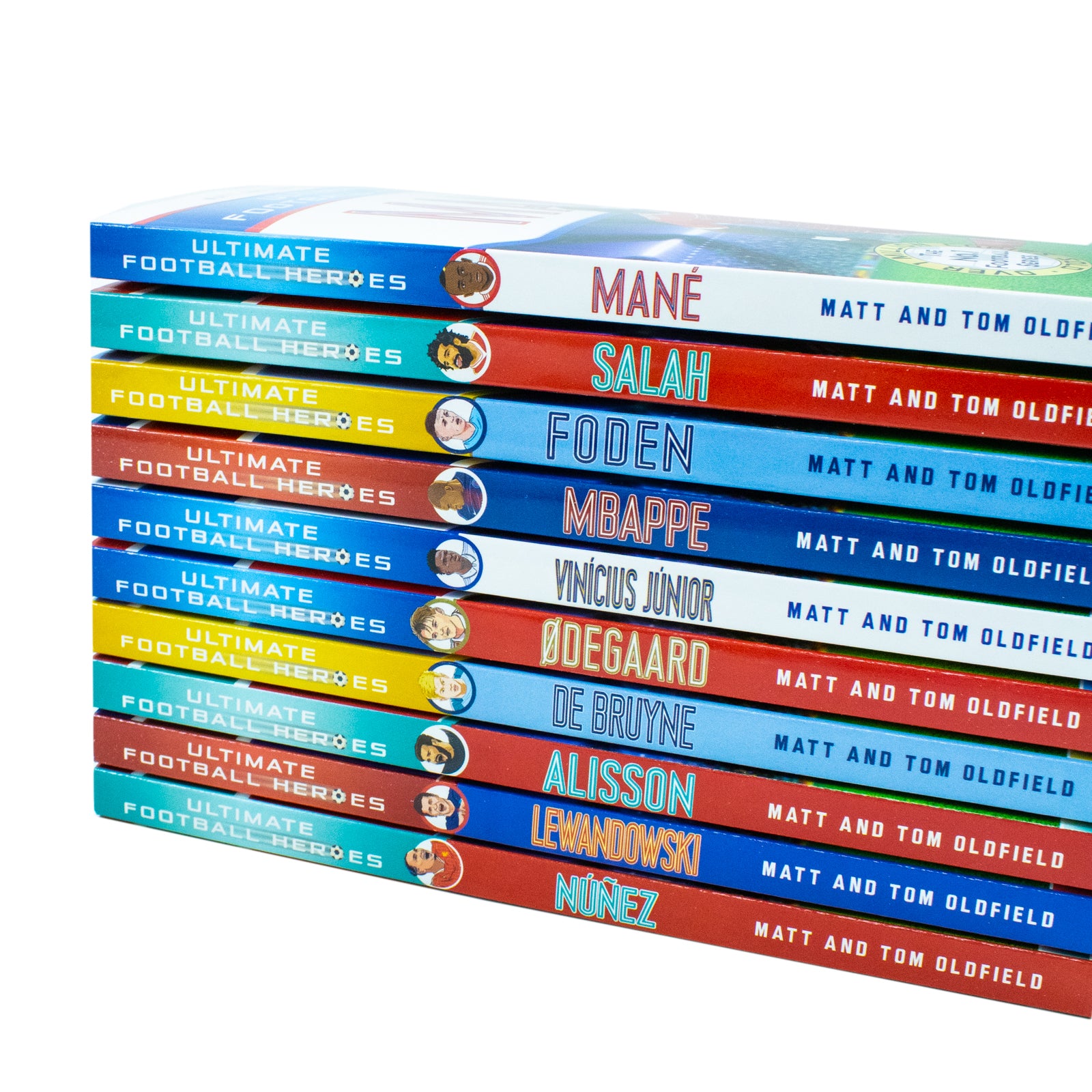 Ultimate Football Heroes Series 10 Books Collection Set by Matt & Tom Oldfield - Paperback book covers close up