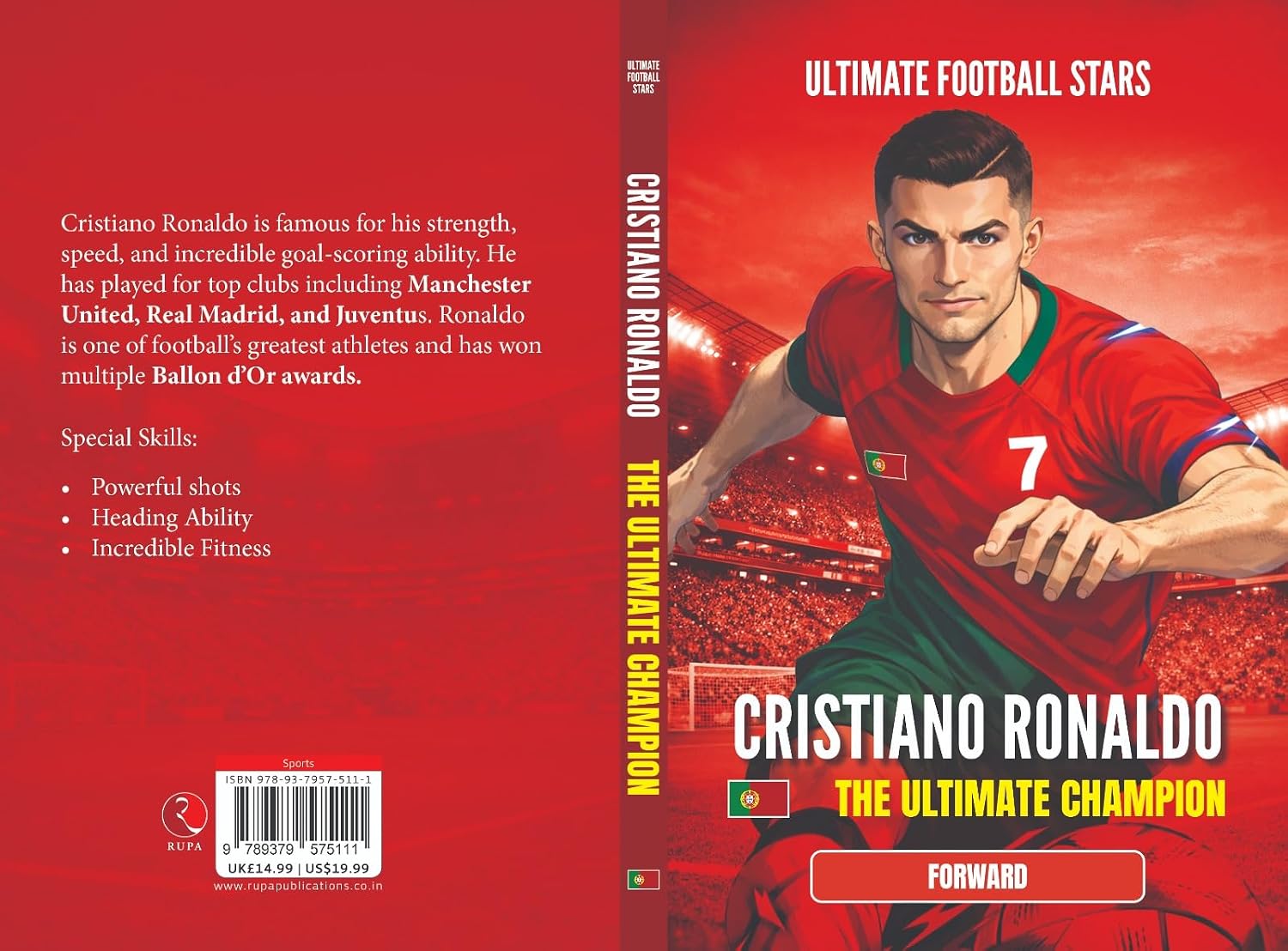 Ultimate Football Stars 12 book collection set showing individual paperback covers