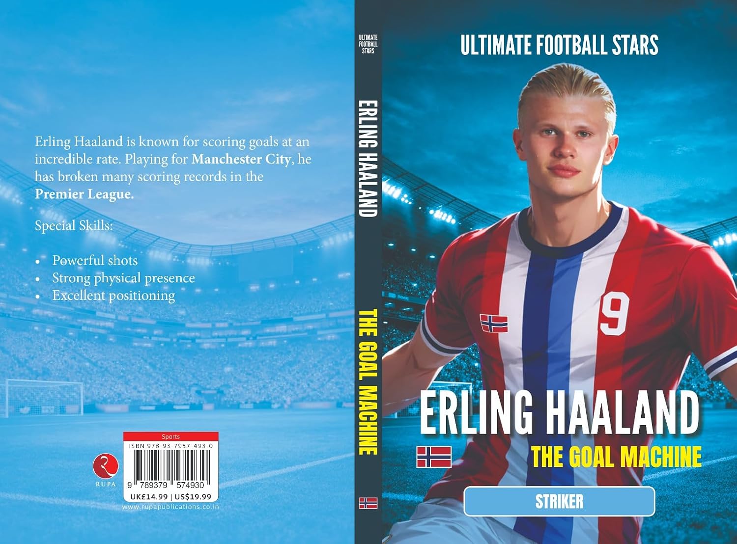 Ultimate Football Stars paperback book collection set back cover and spines