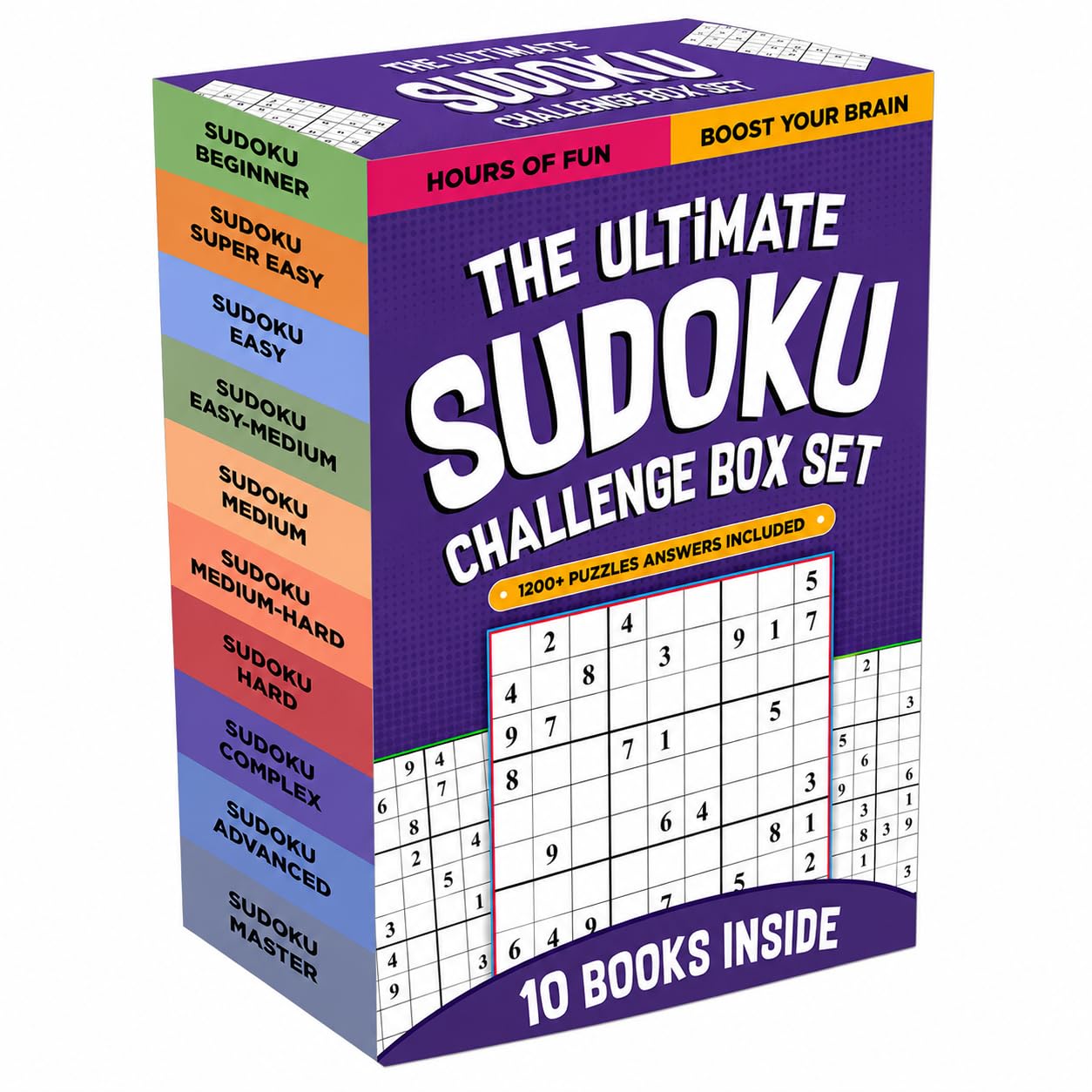 Easy Sudoku paperback book cover from The Ultimate Sudoku Challenge 10 book collection set