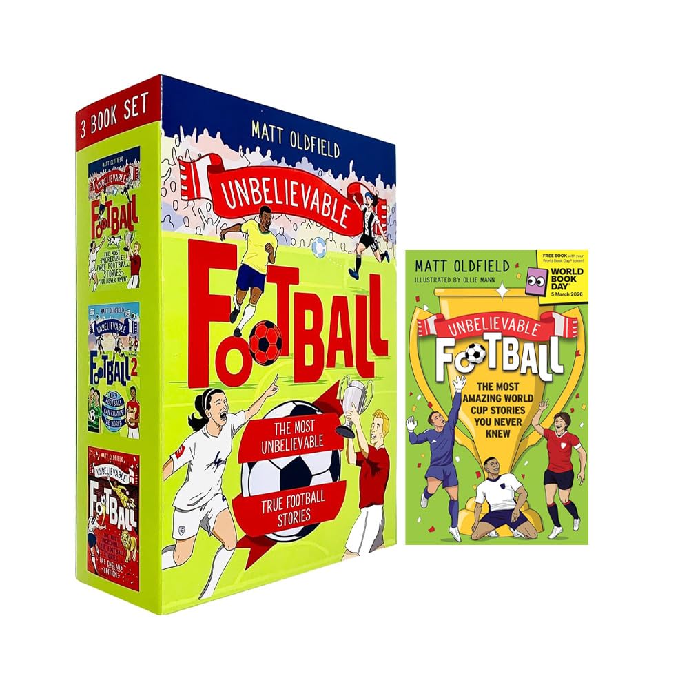 Unbelievable Football True Stories 4 Books Collection Set by Matt Oldfield - paperback, ages 8-12