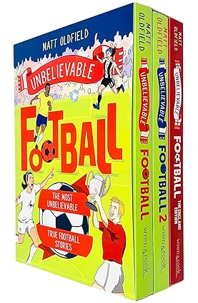 Unbelievable Football True Stories 3 Books Collection Set by Matt Oldfield - Paperback Boxset Cover Detail