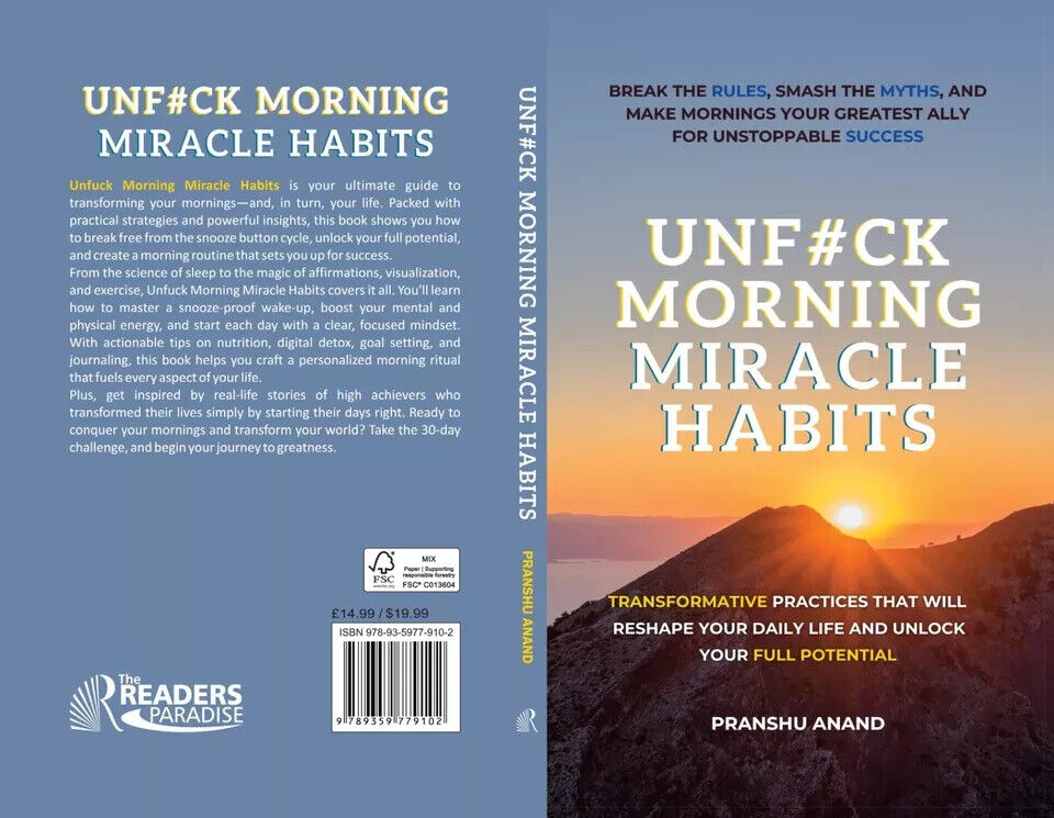 UnF#ck Morning Miracle Habits by Pranshu Anand - paperback self-help book detail view