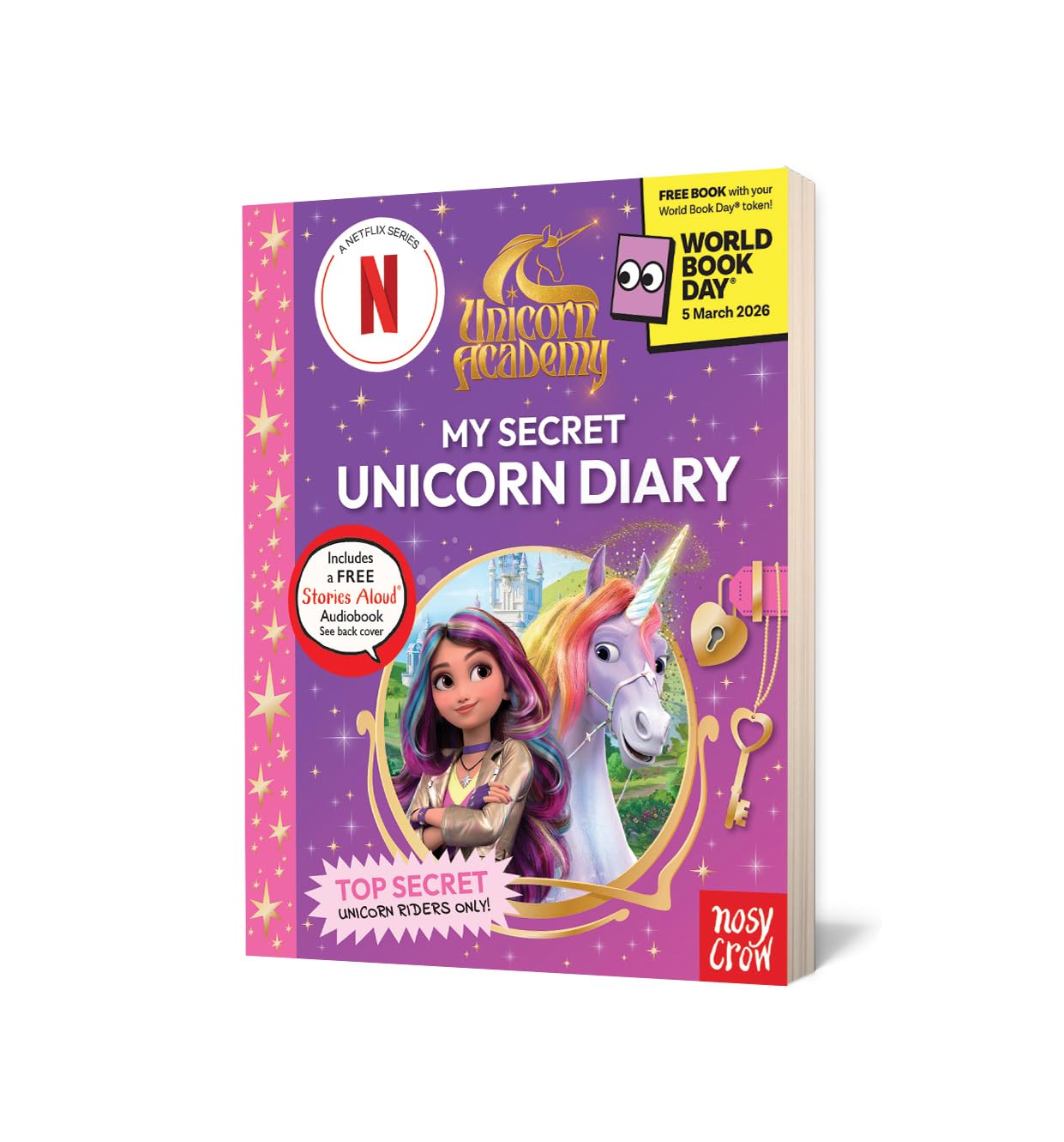Unicorn Academy: My Secret Unicorn Diary World Book Day 2026 paperback back cover with blurb