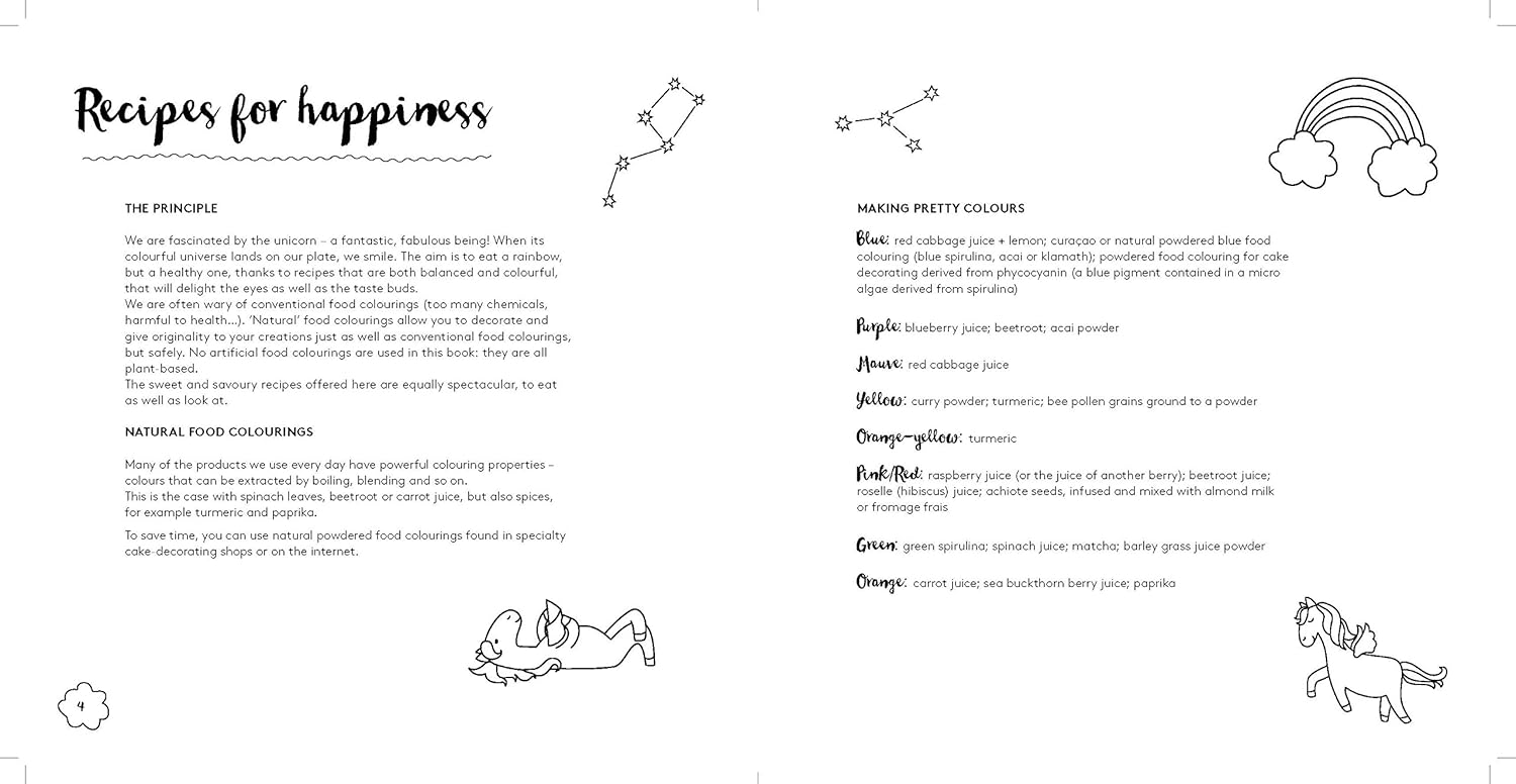 Unicorn Food by Sandra Mahut - Hardback rainbow recipe book back cover