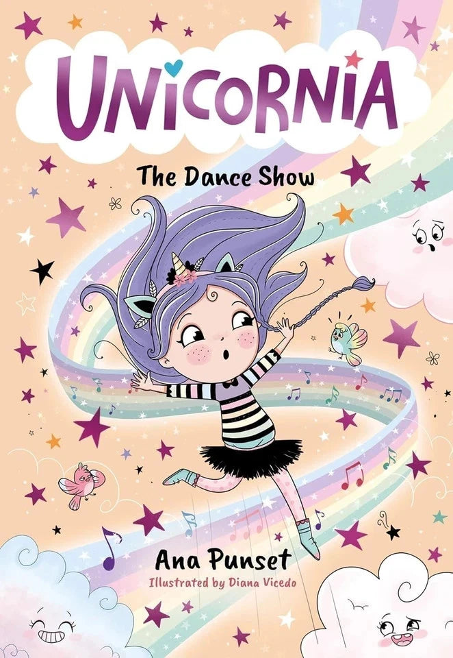 Unicornia: Learning to Fly by Ana Punset - paperback chapter book cover