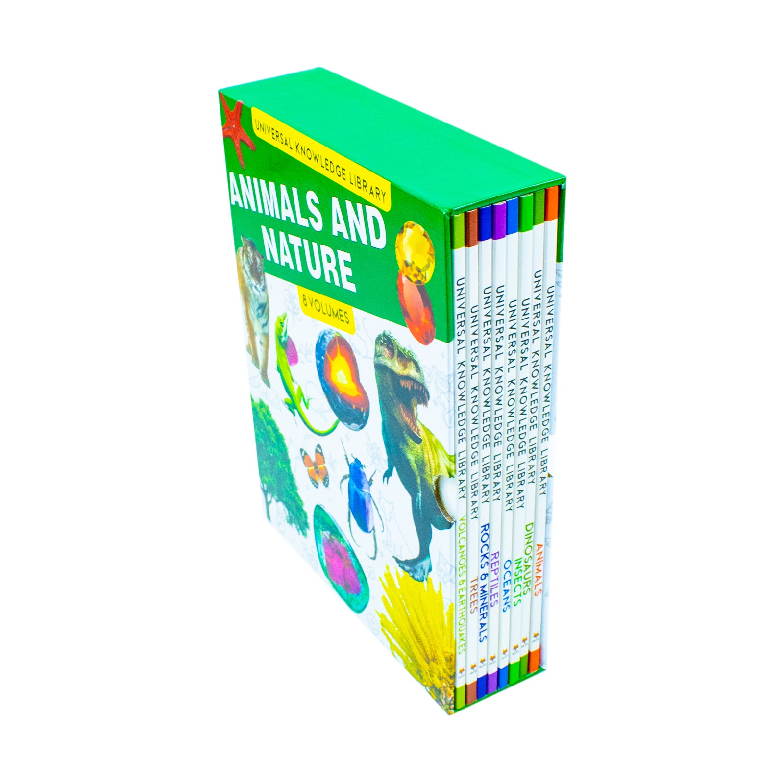 Universal Knowledge Library Animals and Nature 8 Books Collection Set paperback - full set cover, ages 7-11