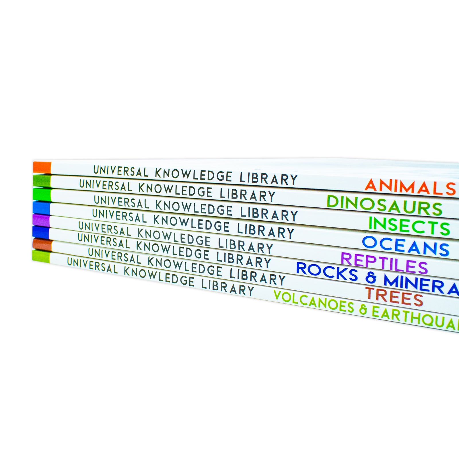 Universal Knowledge Library Animals and Nature 8 book set - back cover with ISBN details