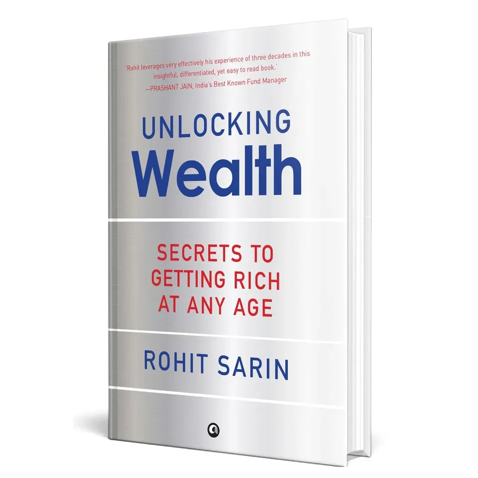 Unlocking Wealth by Rohit Sarin hardback book back cover with description
