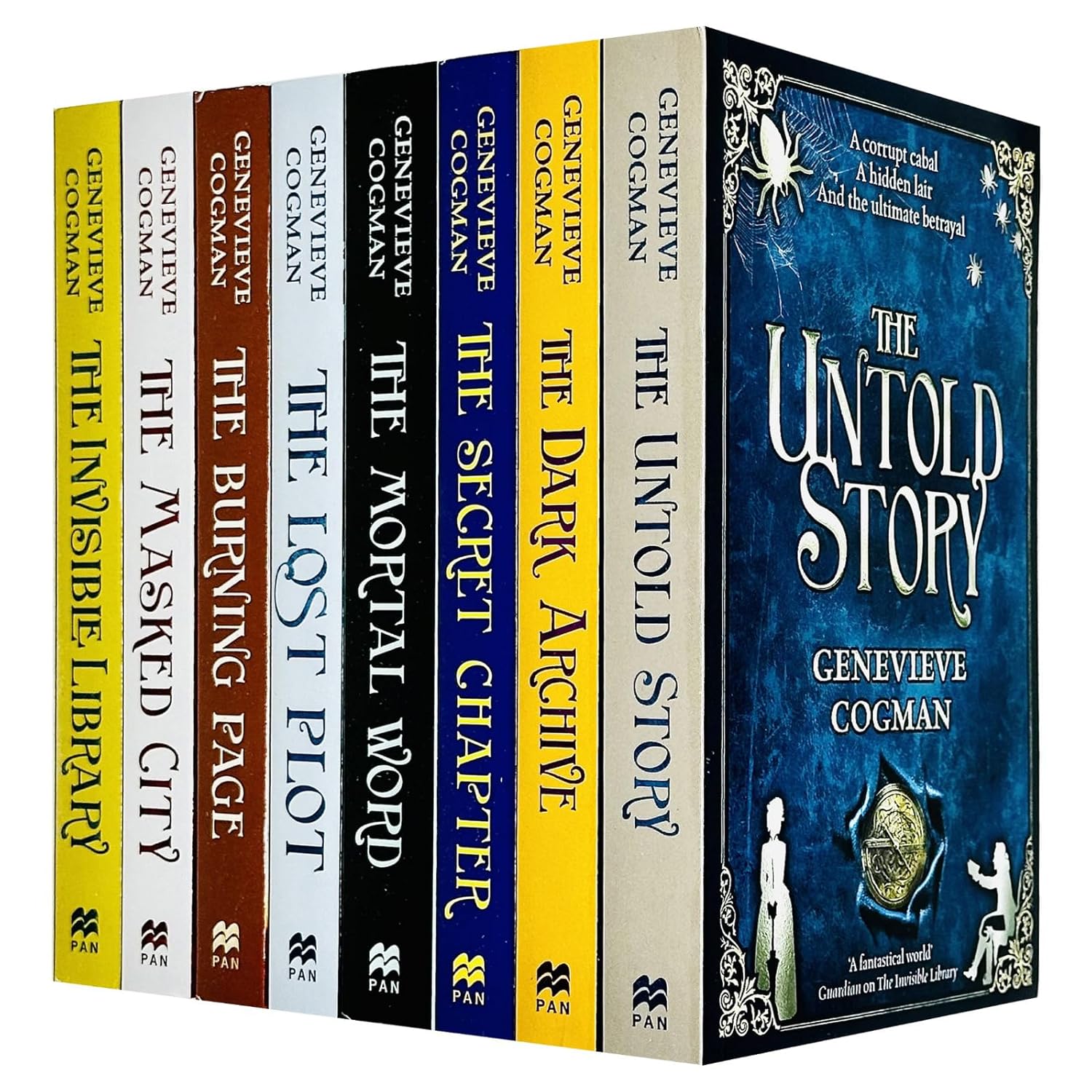 The Invisible Library Series 8 Books Collection Set by Genevieve Cogman (Invisible Library, Masked City, Burning Page, Lost Plot, Mortal Word, Secret Chapter & More) - Lets Buy Books