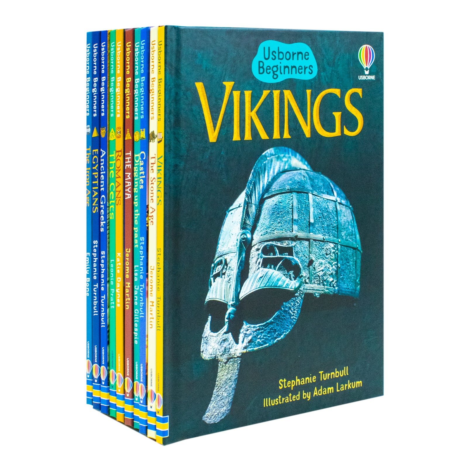 Usborne Beginners History 10 Books Collection Set hardback box, Stone Age to Digging Up the Past, ages 5-7