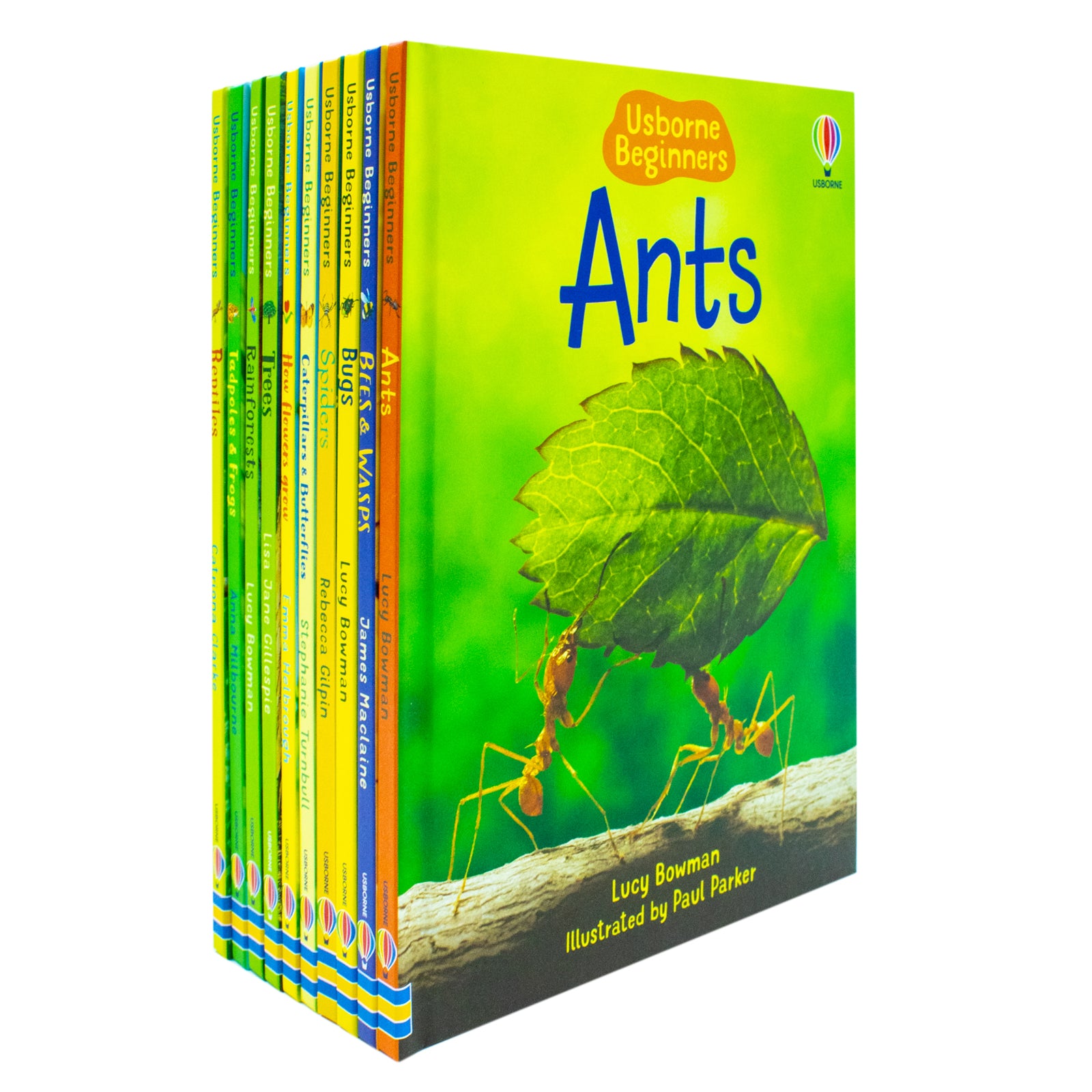Usborne Beginners Nature 10 Books Collection Set full box contents laid out
