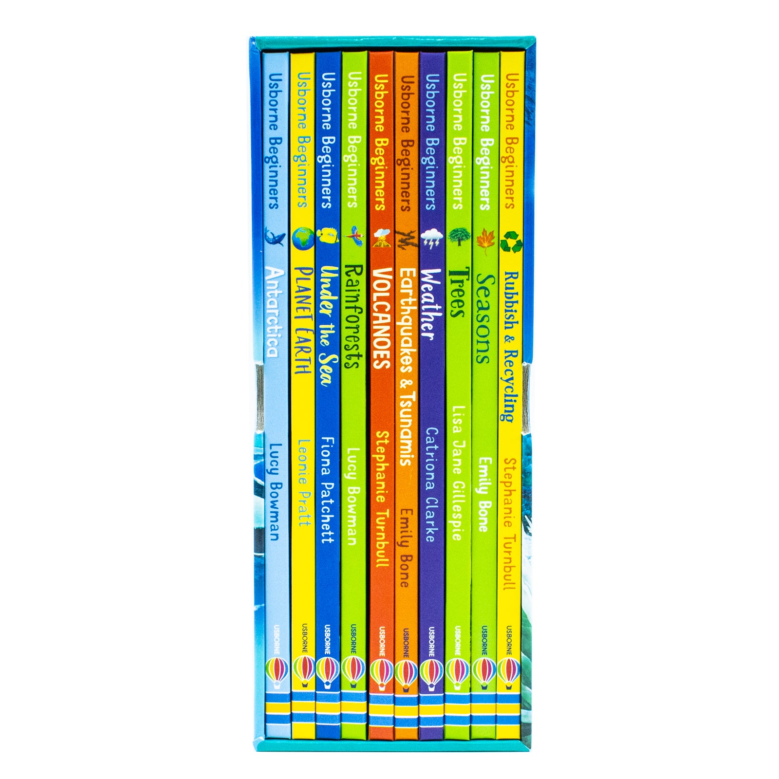 Usborne Beginners Our World 10 book collection set spines, hardback children's non-fiction