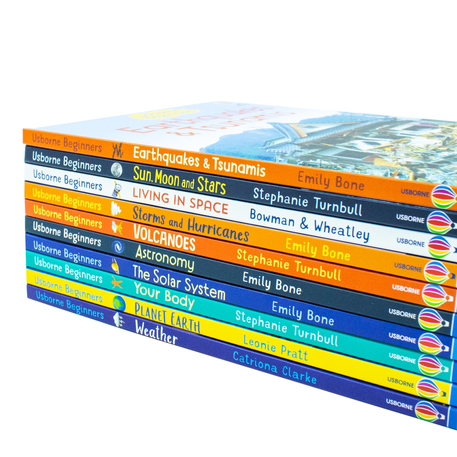 Usborne Beginners Science 10 books collection set full box display for ages 5-7 hardback
