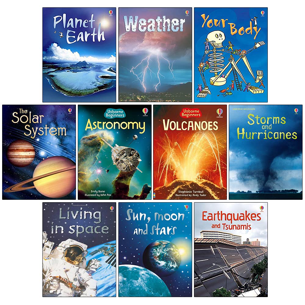 Usborne Beginners Science set - Planet Earth, Weather, Your Body, Solar System paperback books
