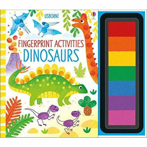 Usborne Fingerprint Activities 4 Books Collection Set - Inside Pages Showing Fingerprint Art Ideas for Ages 3-6