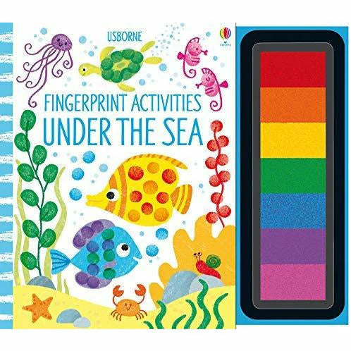 Fingerprint Activities Bugs by Fiona Watt - Usborne Spiral-Bound Activity Book with Inkpad
