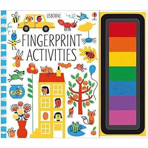 Fingerprint Activities Under the Sea by Fiona Watt - Usborne Spiral-Bound Activity Book with Inkpad