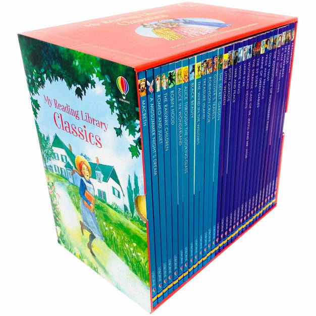 Usborne My Reading Library Classics 30 Books Paperback Collection Set including Macbeth, Robin Hood and Alice in Wonderland, ages 5-7