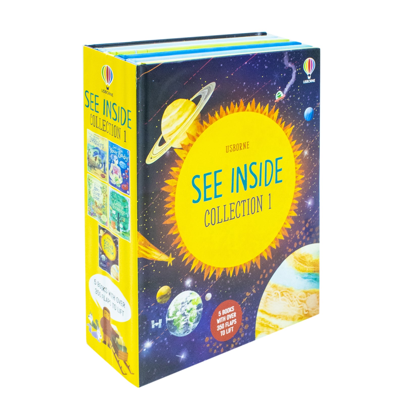 Usborne See Inside 5 Books Collection Set - Dinosaurs, Your Body, How Things Work, General Knowledge, Solar System board books