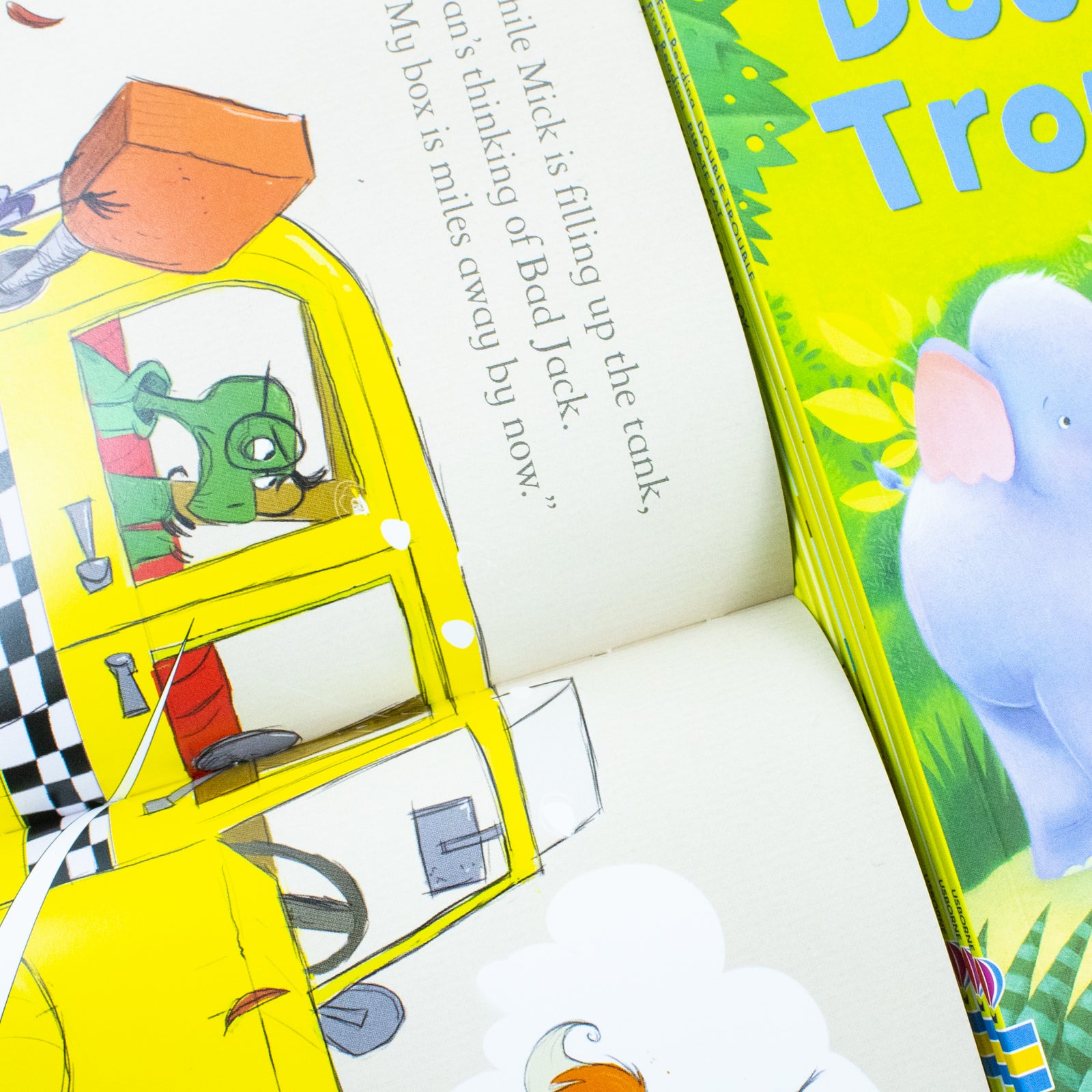 Usborne Starting to Read With Phonics 8 Books Collection Set full contents laid out, paperback, ages 3-7