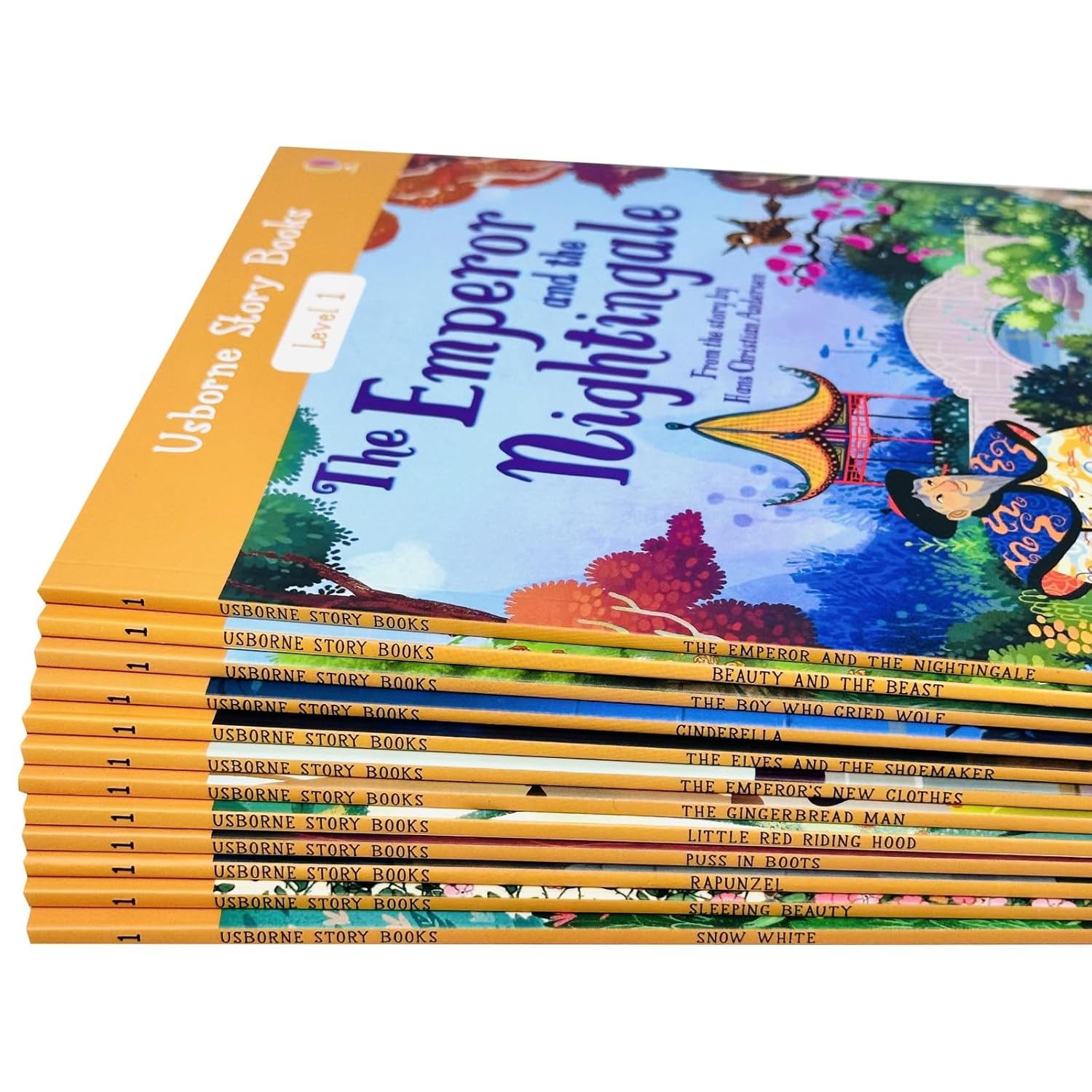 Full titles in the Usborne Story Level 1 Beginner Reader 12 Books Set - Cinderella, Snow White, Rapunzel and more - Paperback