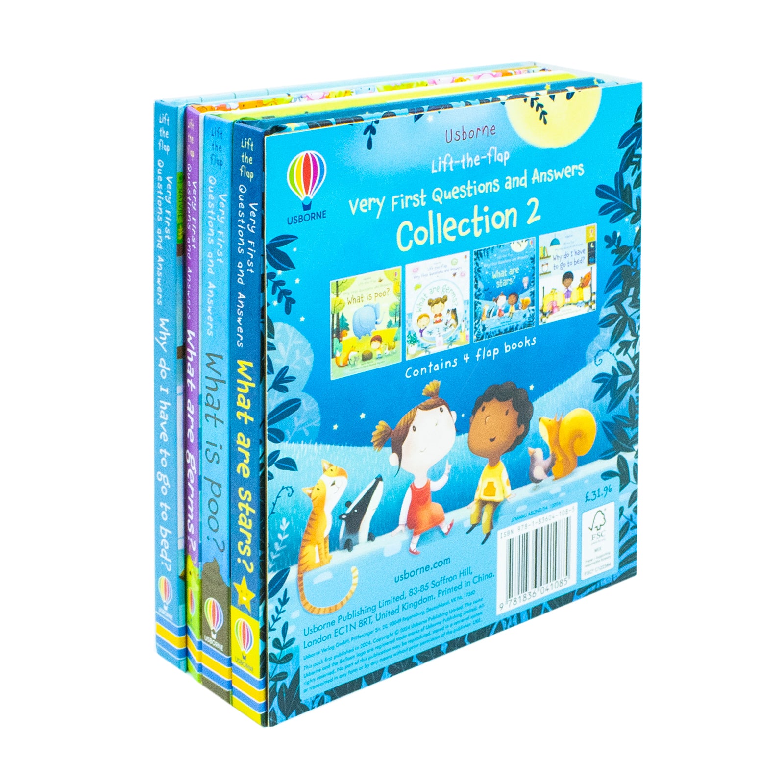 Usborne Very First Questions and Answers board book set - What are Germs lift-the-flap spread