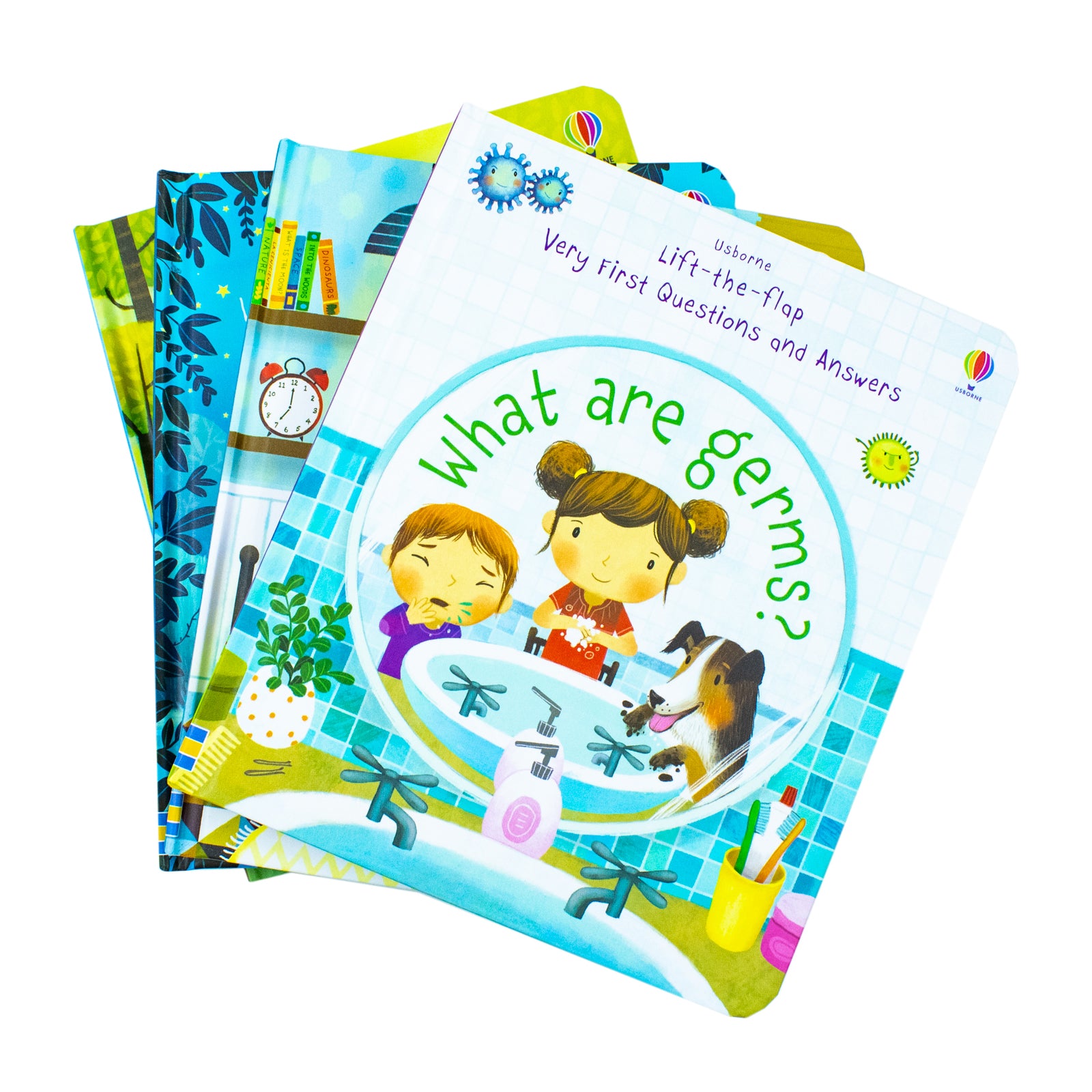 Usborne Very First Questions and Answers board book set - What is Poo lift-the-flap spread