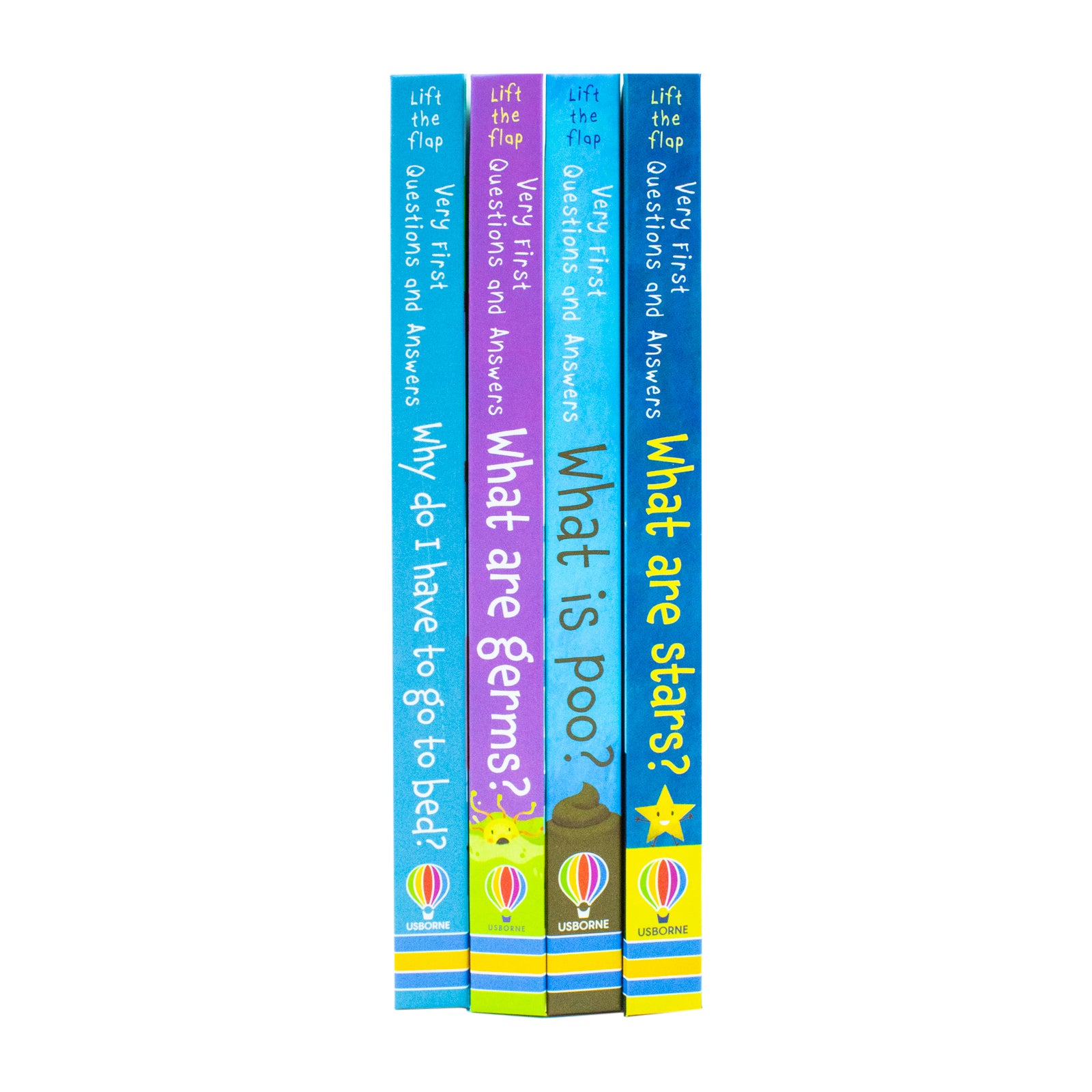 Usborne Very First Questions and Answers 4 book board book set - full collection covers