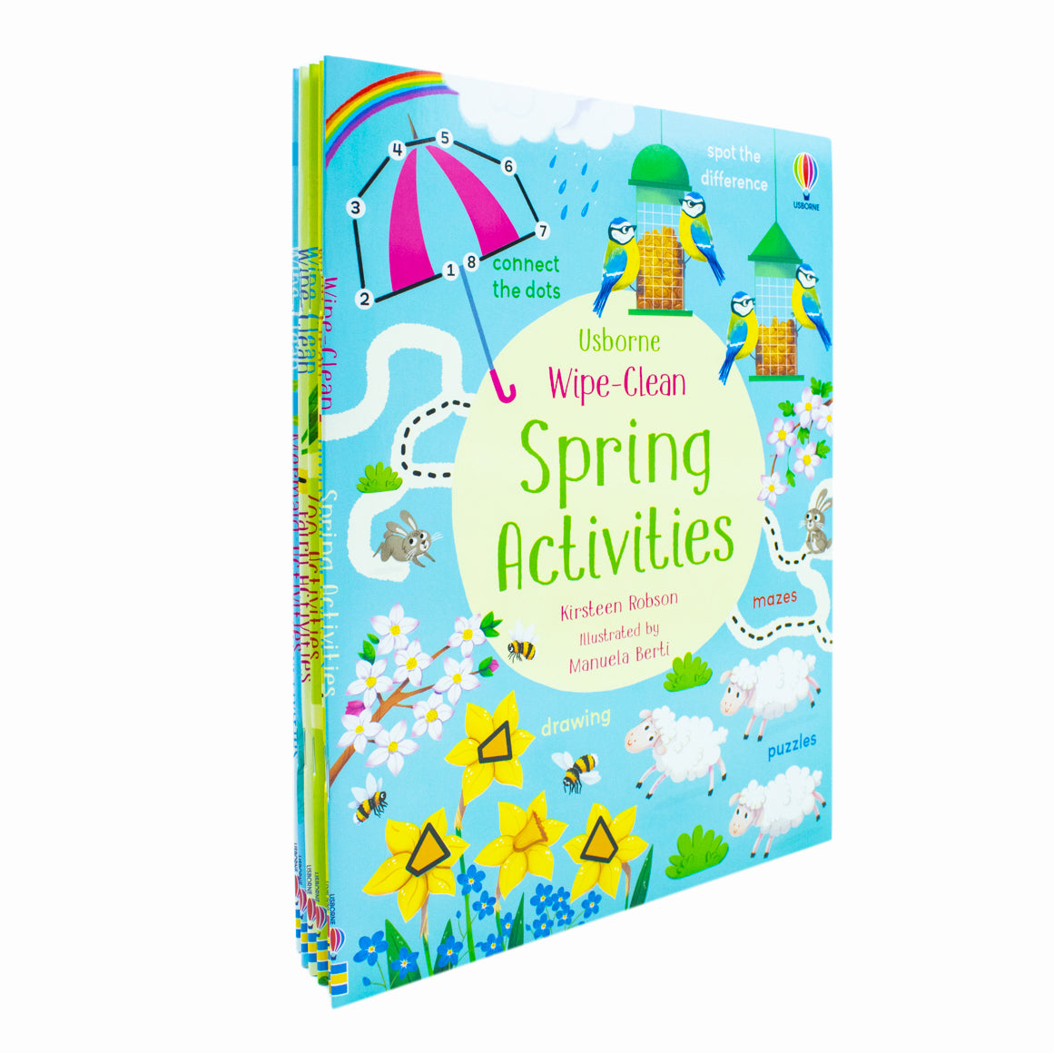 Usborne Wipe-Clean Dinosaur Activities paperback cover from the 6 book collection set