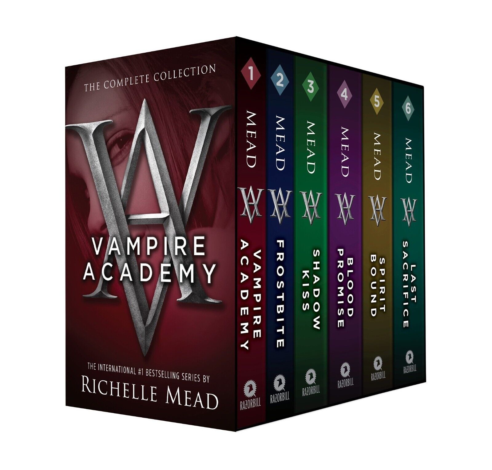 Vampire Academy 6 Book Paperback Set by Richelle Mead - Rose Hathaway YA Paranormal Romance Collection