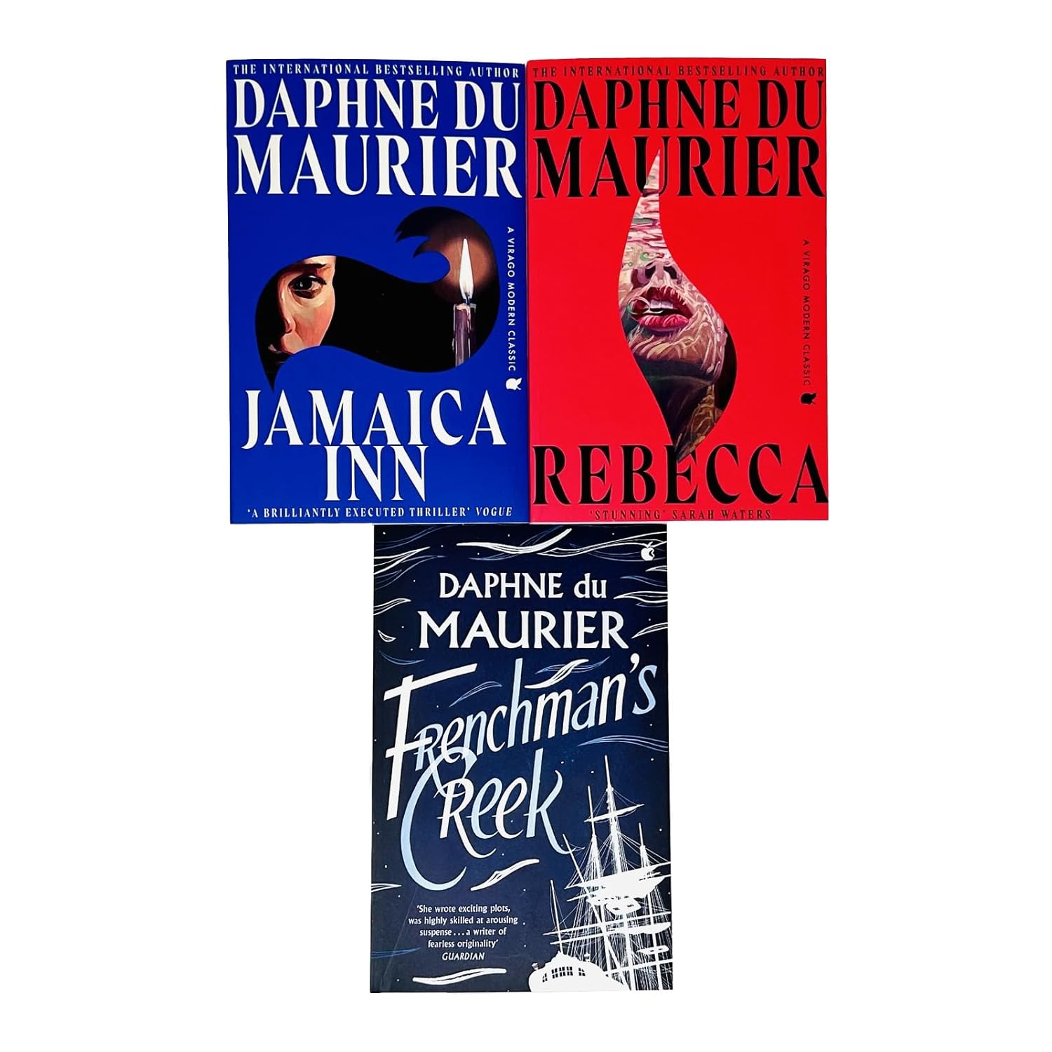 Virago Modern Classics Daphne du Maurier 3 Books Collection Set - Rebecca, Jamaica Inn, Frenchman's Creek - Paperback