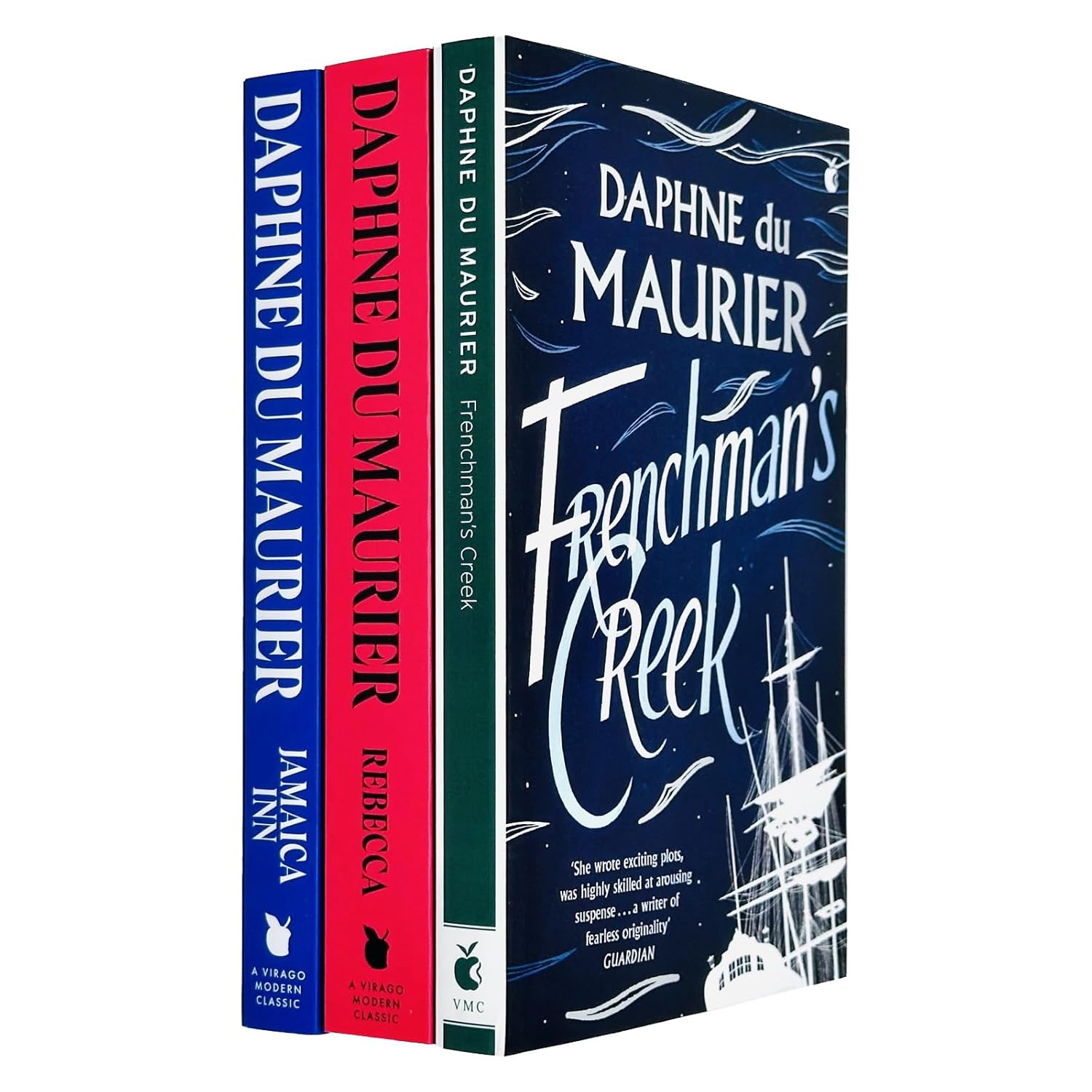 Daphne du Maurier 3 book paperback set - Virago Modern Classics - Rebecca, Jamaica Inn, Frenchman's Creek