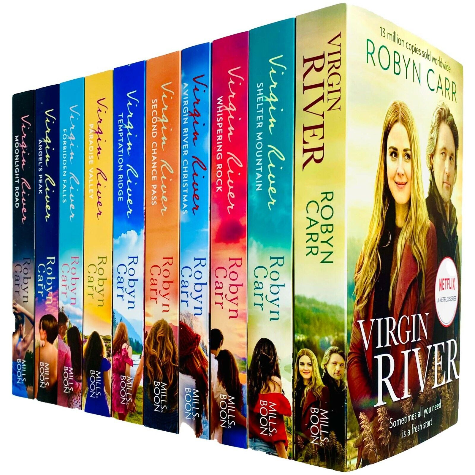 Virgin River Series Books 1-10 Collection Set by Robyn Carr - complete paperback boxed set, Netflix series books