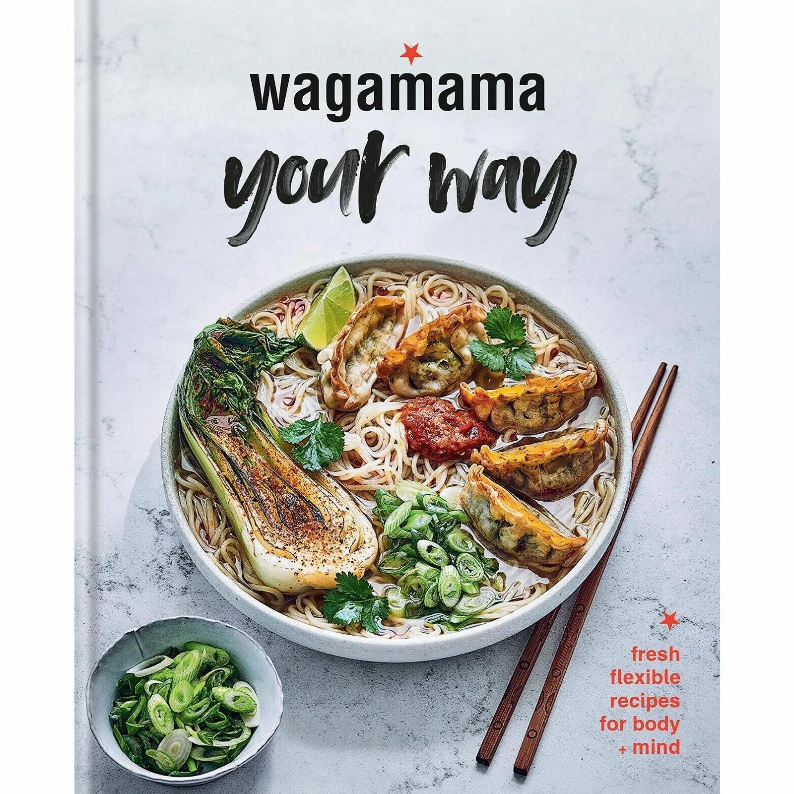 Wagamama Feed Your Soul and Wagamama Your Way hardback 2 book collection set displayed together