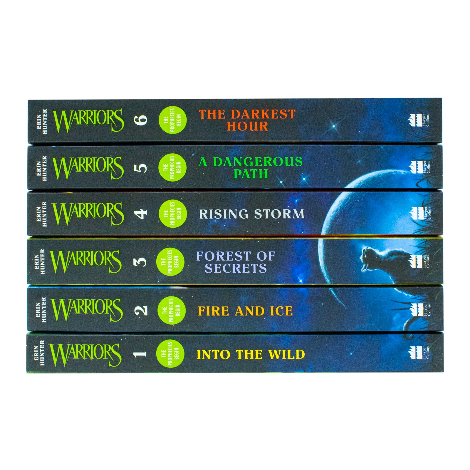 Warrior Cats Series 1: The Prophecies Begin by Erin Hunter - 6 book paperback collection set for ages 9-12