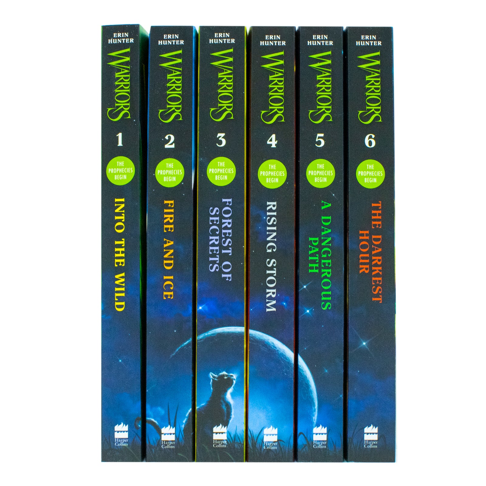 Warrior Cats Series 1: The Prophecies Begin by Erin Hunter - 6 book paperback collection set for ages 9-12