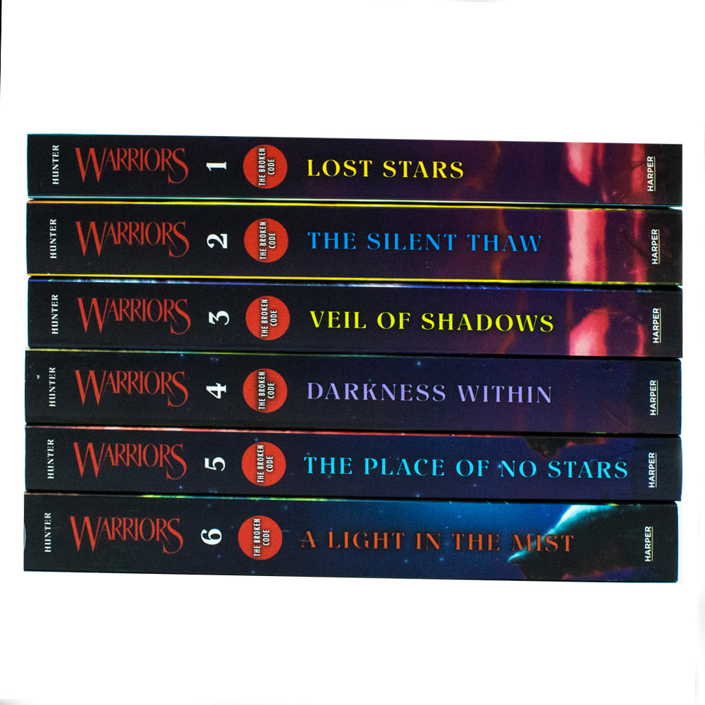 Warriors: The Broken Code Series 7 6 Books Collection Set cover artwork by Erin Hunter