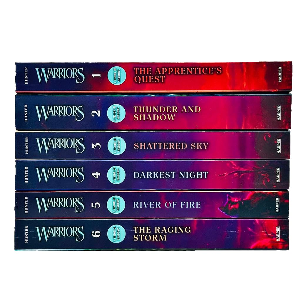 Warriors A Vision of Shadows paperback set books 1 and 2 by Erin Hunter